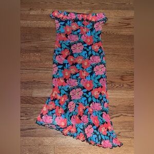 Floral Sleeveless Dress with Ruffle Hem